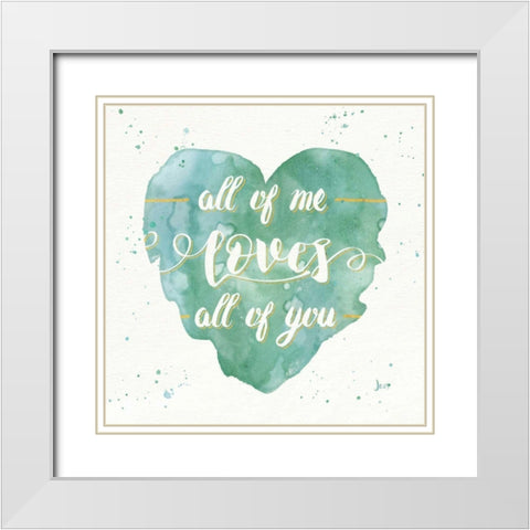 Happy Hearts I White Modern Wood Framed Art Print with Double Matting by Aiken, Jess