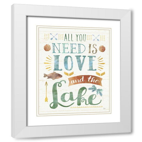 Lake Love I White Modern Wood Framed Art Print with Double Matting by Aiken, Jess