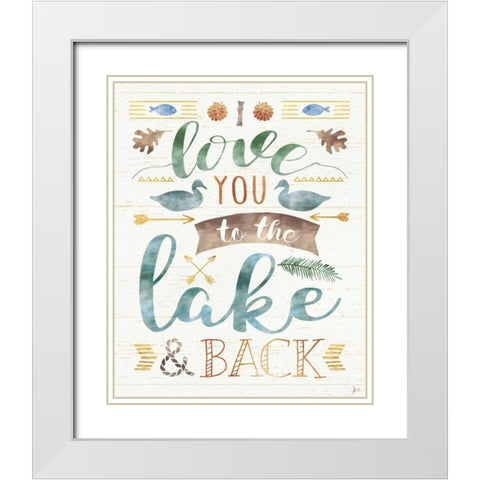 Lake Love II White Modern Wood Framed Art Print with Double Matting by Aiken, Jess