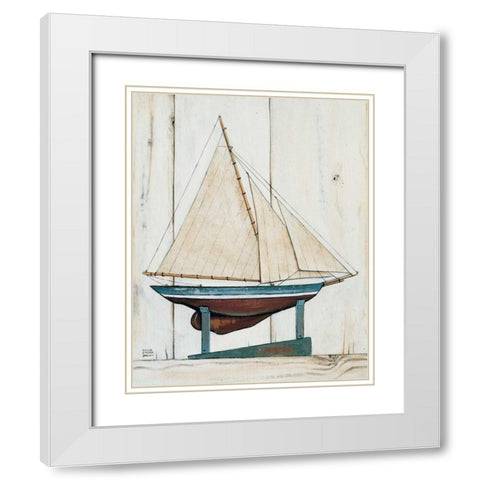 Racer I White Modern Wood Framed Art Print with Double Matting by Brown, David Carter