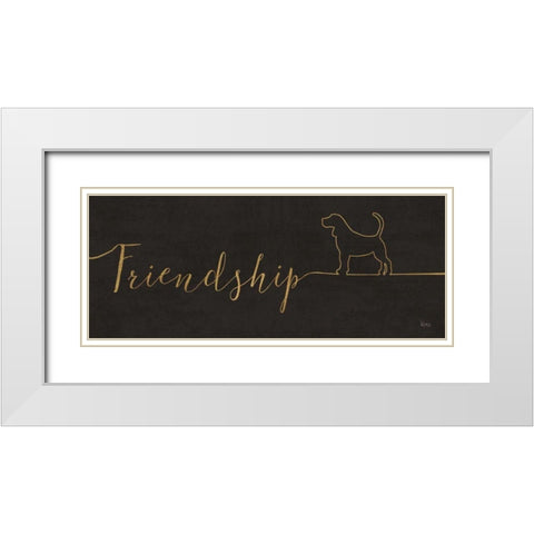 Underlined Dogs II Black White Modern Wood Framed Art Print with Double Matting by Charron, Veronique