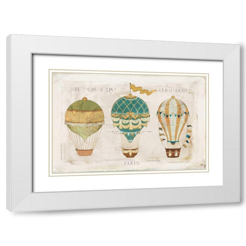 Balloon Expo I White Modern Wood Framed Art Print with Double Matting by Pertiet, Katie