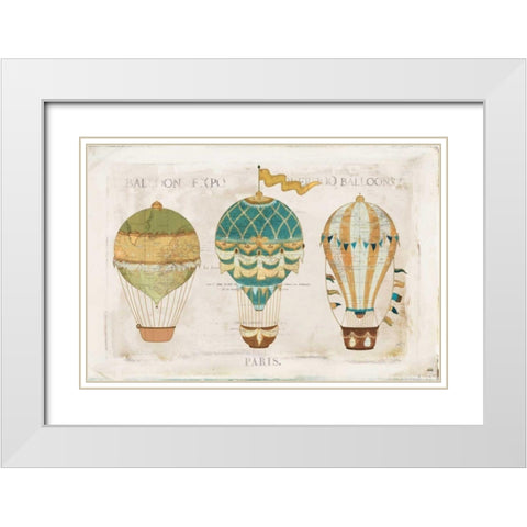Balloon Expo I White Modern Wood Framed Art Print with Double Matting by Pertiet, Katie