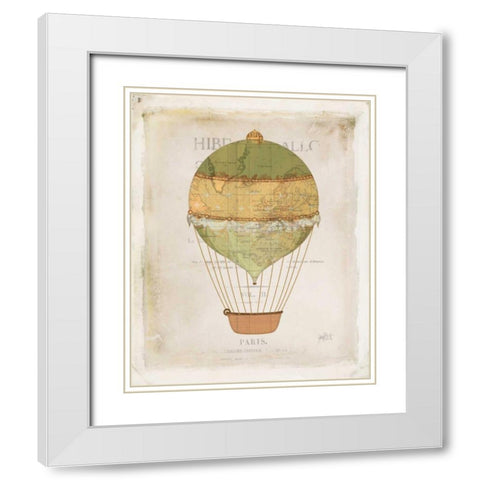 Balloon Expo IV White Modern Wood Framed Art Print with Double Matting by Pertiet, Katie