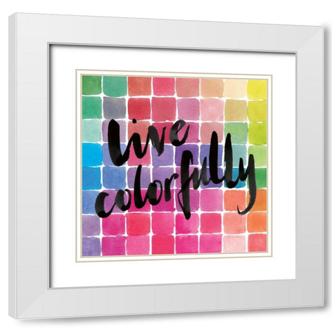 Color Quotes II White Modern Wood Framed Art Print with Double Matting by Miller, Sara Zieve