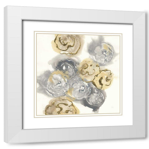 Gold Edged Neutral I White Modern Wood Framed Art Print with Double Matting by Paschke, Chris