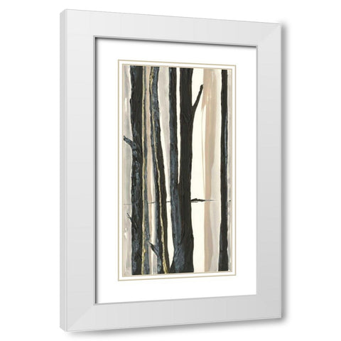 Through the Trees I White Modern Wood Framed Art Print with Double Matting by Paschke, Chris