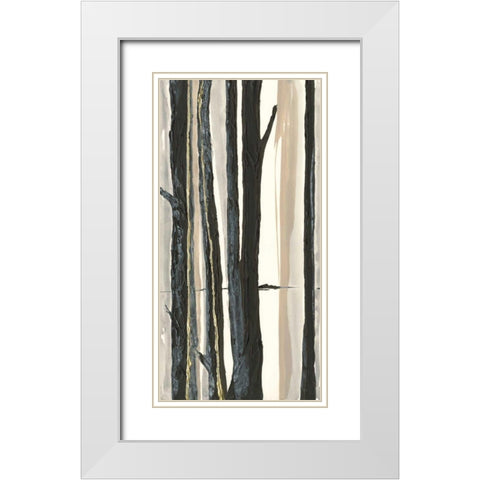 Through the Trees I White Modern Wood Framed Art Print with Double Matting by Paschke, Chris