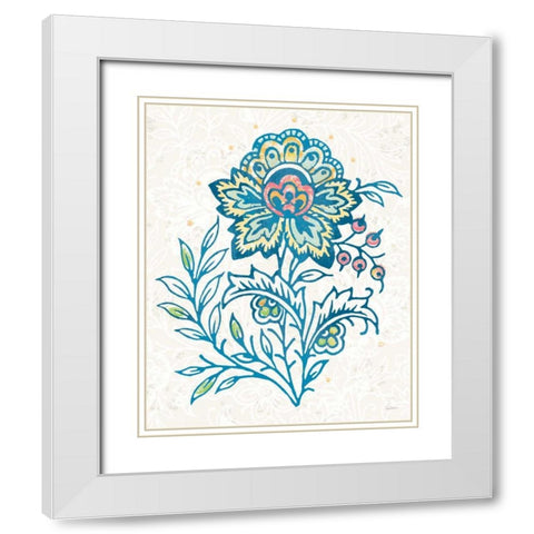 Kala Flower IV White Modern Wood Framed Art Print with Double Matting by Schlabach, Sue