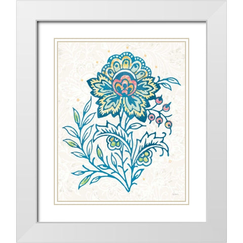 Kala Flower IV White Modern Wood Framed Art Print with Double Matting by Schlabach, Sue