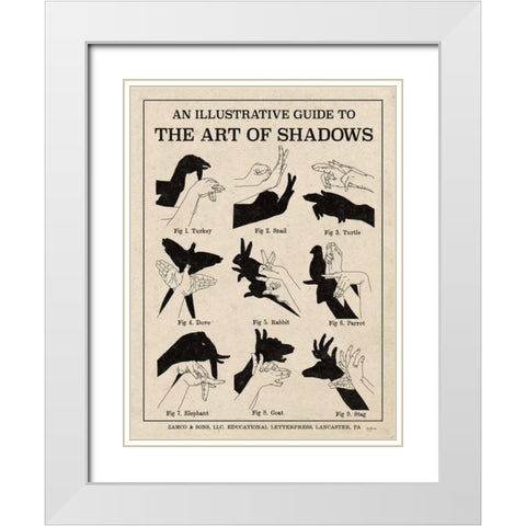 The Art of Shadows X White Modern Wood Framed Art Print with Double Matting by Urban, Mary