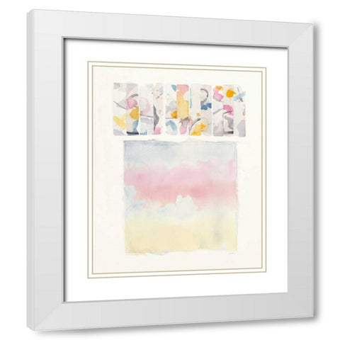 Day Dream Watercolor White Modern Wood Framed Art Print with Double Matting by Schick, Mike