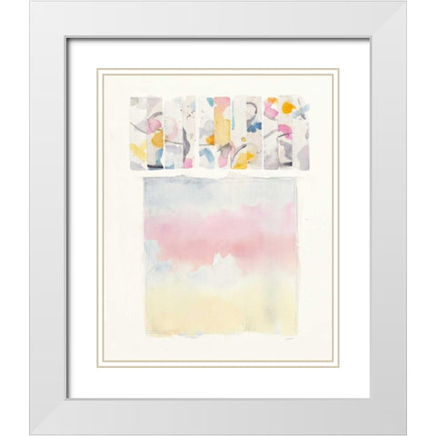 Day Dream Watercolor White Modern Wood Framed Art Print with Double Matting by Schick, Mike