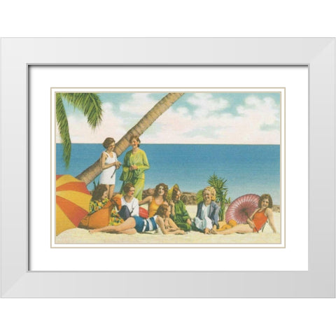 Beauty and the Beach Bright White Modern Wood Framed Art Print with Double Matting by Wild Apple Portfolio