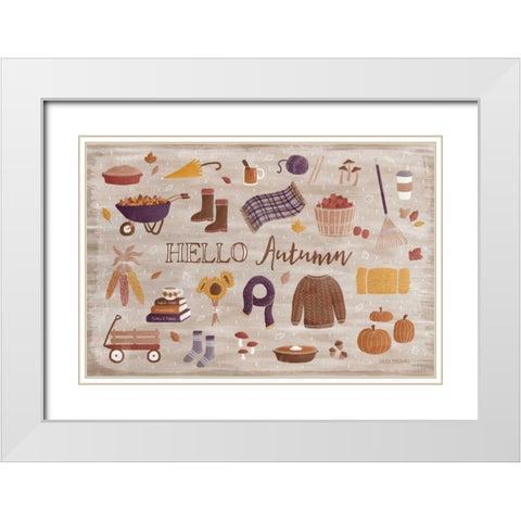 Autumn Enchantment III White Modern Wood Framed Art Print with Double Matting by Marshall, Laura