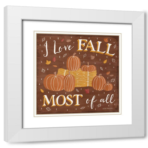 Autumn Enchantment V White Modern Wood Framed Art Print with Double Matting by Marshall, Laura