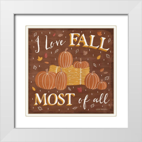 Autumn Enchantment V White Modern Wood Framed Art Print with Double Matting by Marshall, Laura