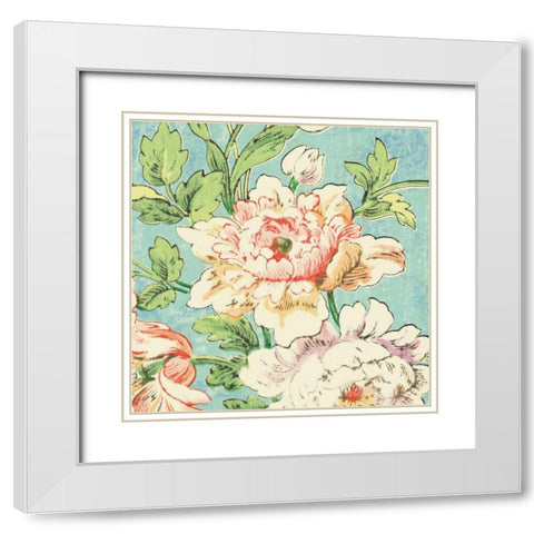 Cottage Roses VI Bright White Modern Wood Framed Art Print with Double Matting by Schlabach, Sue