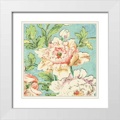 Cottage Roses VI Bright White Modern Wood Framed Art Print with Double Matting by Schlabach, Sue