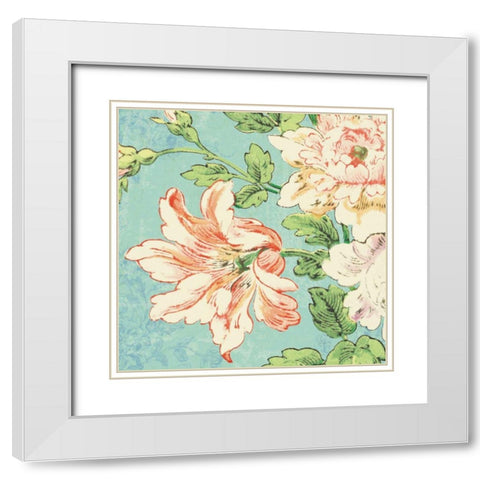 Cottage Roses VII Bright White Modern Wood Framed Art Print with Double Matting by Schlabach, Sue