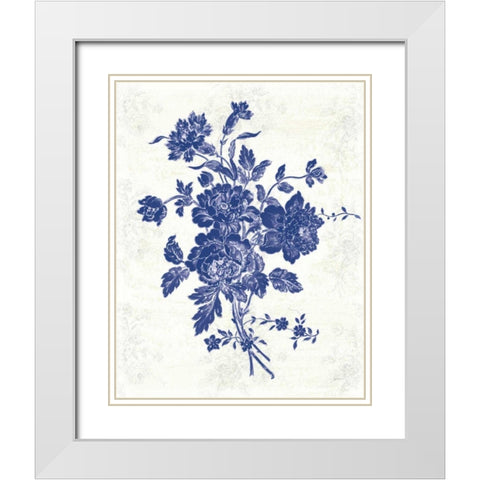 Toile Roses VIII White Modern Wood Framed Art Print with Double Matting by Schlabach, Sue