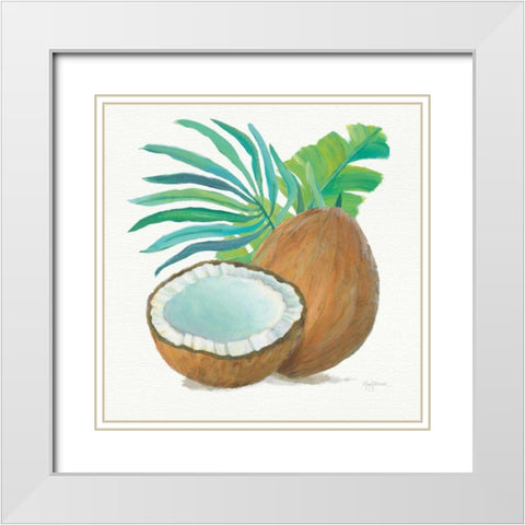 Coconut Palm III White Modern Wood Framed Art Print with Double Matting by Urban, Mary