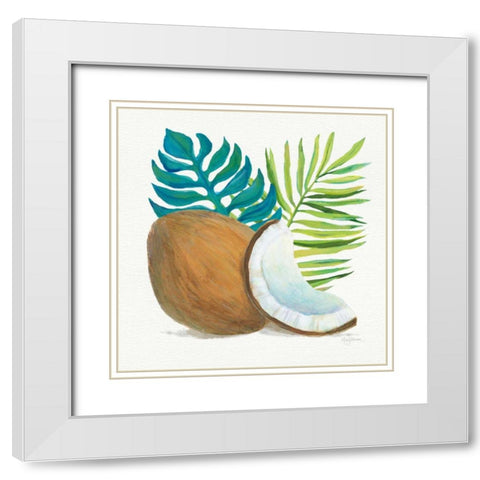 Coconut Palm IV White Modern Wood Framed Art Print with Double Matting by Urban, Mary