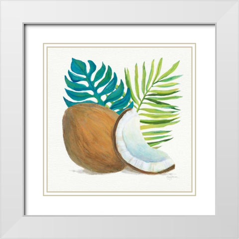 Coconut Palm IV White Modern Wood Framed Art Print with Double Matting by Urban, Mary