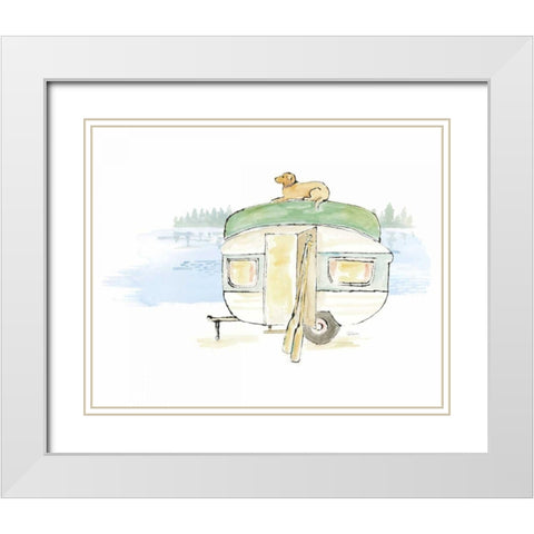 Lakeside Days II White Modern Wood Framed Art Print with Double Matting by Schlabach, Sue