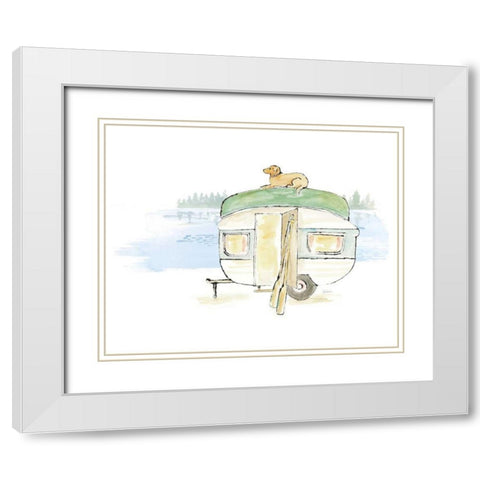 Lakeside Days II White Modern Wood Framed Art Print with Double Matting by Schlabach, Sue