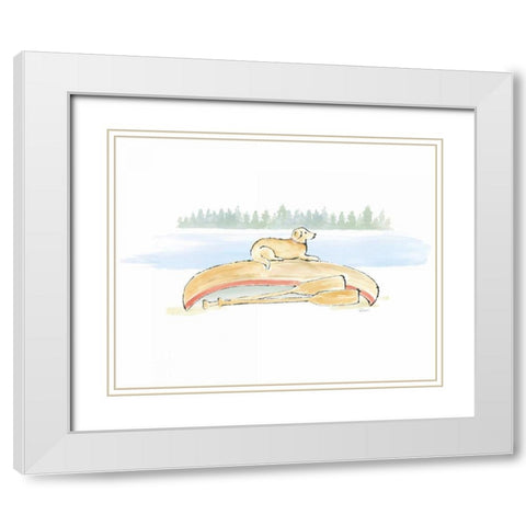 Lakeside Days III White Modern Wood Framed Art Print with Double Matting by Schlabach, Sue