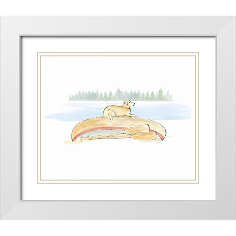 Lakeside Days III White Modern Wood Framed Art Print with Double Matting by Schlabach, Sue