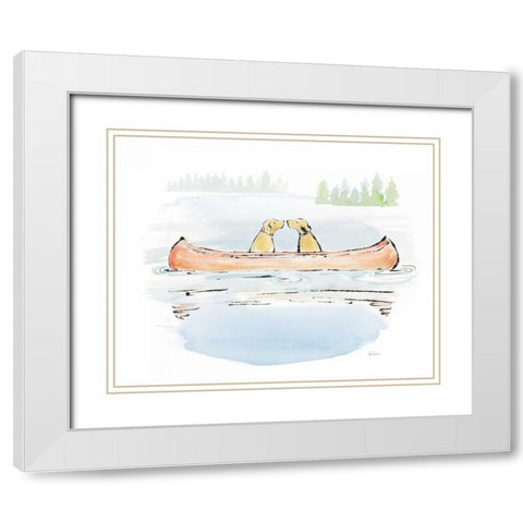 Lakeside Days IV White Modern Wood Framed Art Print with Double Matting by Schlabach, Sue