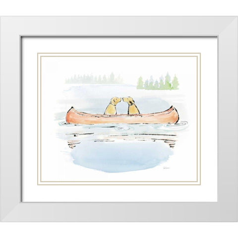 Lakeside Days IV White Modern Wood Framed Art Print with Double Matting by Schlabach, Sue