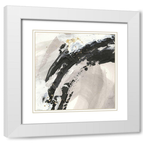 Galaxy I White Modern Wood Framed Art Print with Double Matting by Paschke, Chris