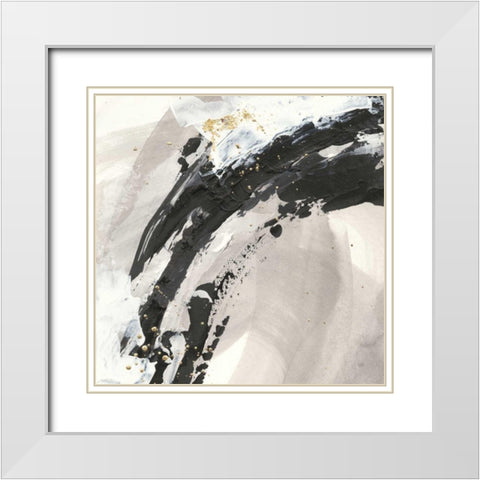 Galaxy I White Modern Wood Framed Art Print with Double Matting by Paschke, Chris