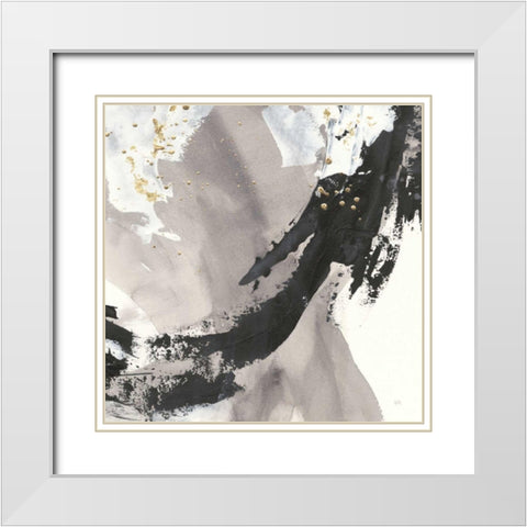Galaxy II White Modern Wood Framed Art Print with Double Matting by Paschke, Chris