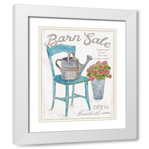 White Barn Flea Market II White Modern Wood Framed Art Print with Double Matting by Schlabach, Sue