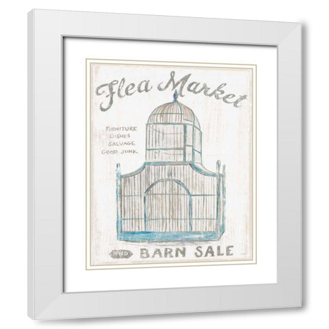 White Barn Flea Market III White Modern Wood Framed Art Print with Double Matting by Schlabach, Sue