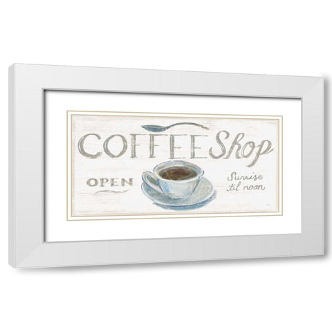 White Barn Signs II White Modern Wood Framed Art Print with Double Matting by Schlabach, Sue