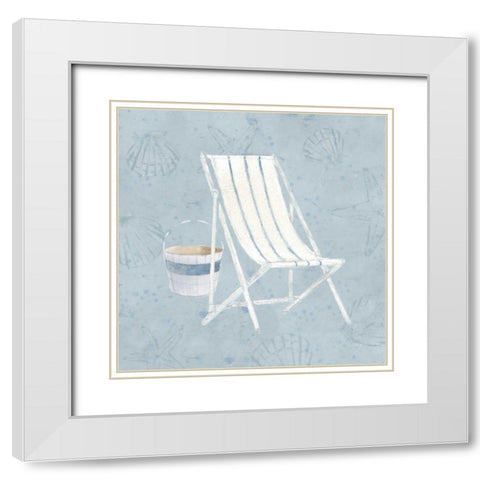 Serene Seaside III White Modern Wood Framed Art Print with Double Matting by Wiens, James