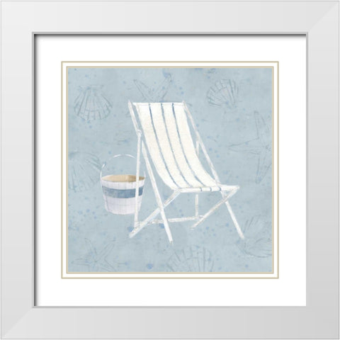 Serene Seaside III White Modern Wood Framed Art Print with Double Matting by Wiens, James