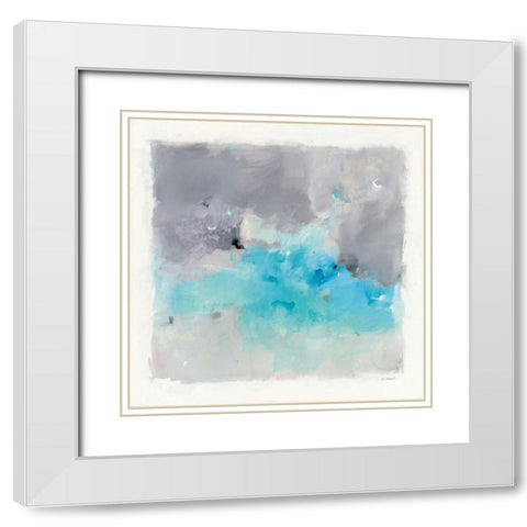 Spring Chase White Modern Wood Framed Art Print with Double Matting by Schick, Mike