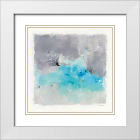 Spring Chase White Modern Wood Framed Art Print with Double Matting by Schick, Mike