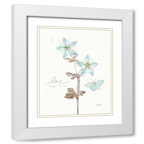 Bits of Blue IV White Modern Wood Framed Art Print with Double Matting by Pertiet, Katie