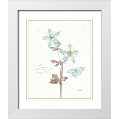 Bits of Blue IV White Modern Wood Framed Art Print with Double Matting by Pertiet, Katie