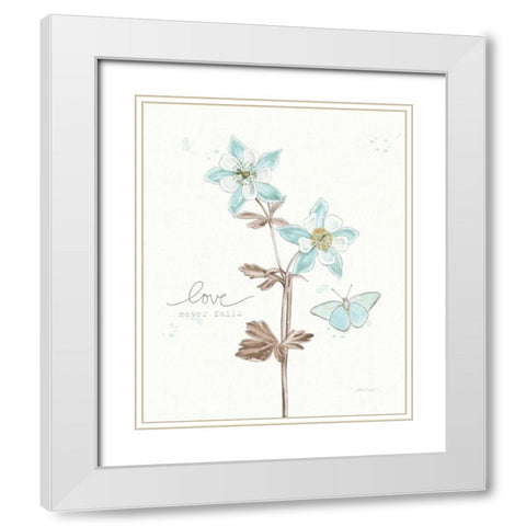 Bits of Blue IV White Modern Wood Framed Art Print with Double Matting by Pertiet, Katie