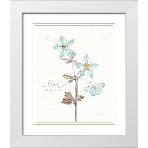 Bits of Blue IV White Modern Wood Framed Art Print with Double Matting by Pertiet, Katie