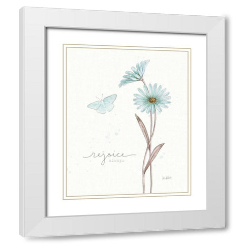 Bits of Blue V White Modern Wood Framed Art Print with Double Matting by Pertiet, Katie