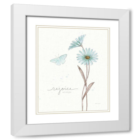 Bits of Blue V White Modern Wood Framed Art Print with Double Matting by Pertiet, Katie